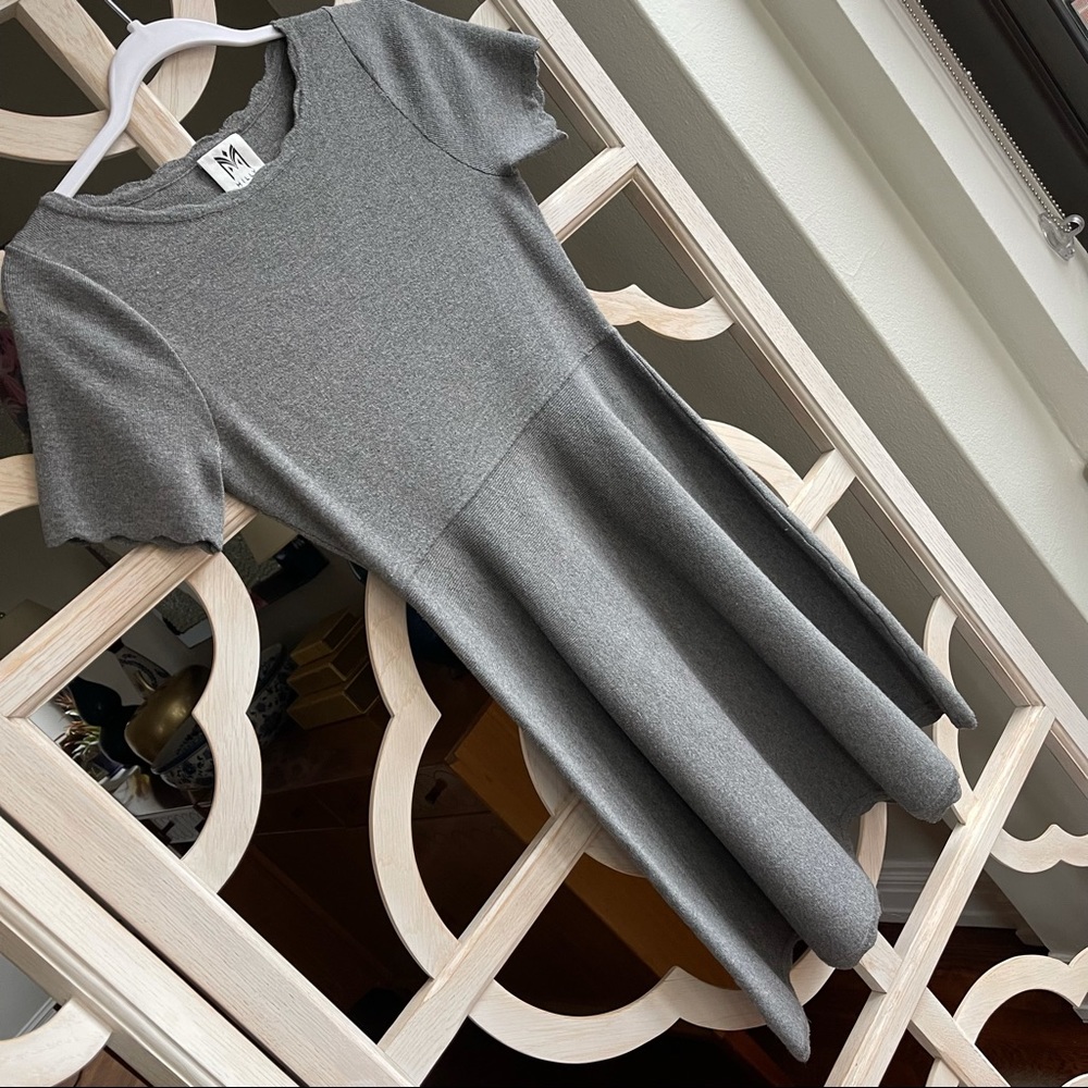Milly Gray Girls Size 12 Knit Dress